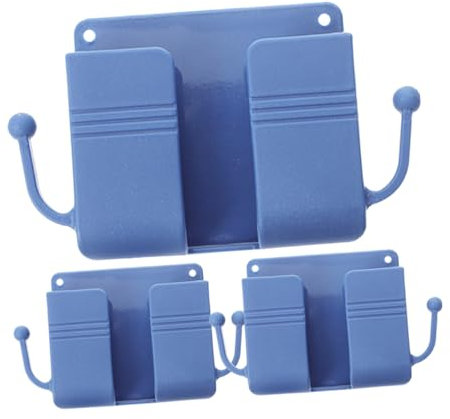 DIYEAH Sticky Remote Box 3 Pcs Wall Charging Holder Bedside Wall Phone Holder for Home Office