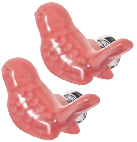 UKCOCO 2stücke Keramik Pull Bar Europäischer Stil Cartoon Knopf Für Einloch-handle Für Schublade Und Schrank Und Silber Installieren Dekorativ Und Retro