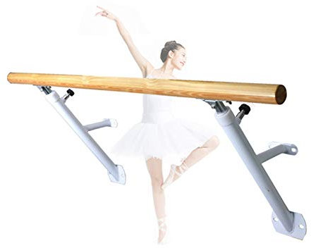 Tragbare Ballettstange, höhenverstellbare Ballettstange für Kinder, freistehendes, Robustes Tanz- und Dehnballett aus Holz für zu Hause (Farbe: Rosa, Größe: 1 m)
