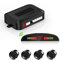 Einparkhilfe Kabellos Bausatz,Rückfahrradarsystem mit 4 PDC Sensor, Kabellose LED-Entfernungsanzeige mit akustischer Warnung + 4 BK Farbe Einparkhilfe Hinten Für Auto Vans RV Trailer