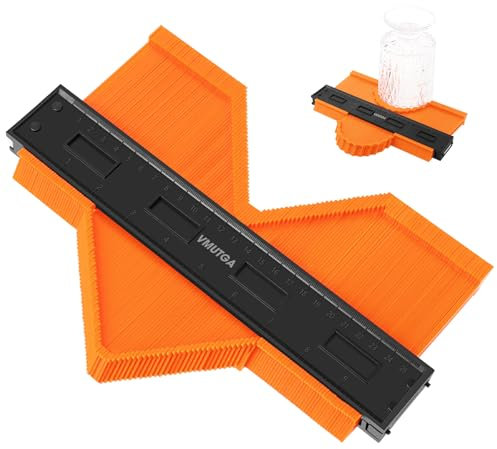 VMUTGA Konturenlehre Duplikator 25,3 cm, Konturenlehre mit Feststeller 10 Zoll, Konturenlehr Groß Feststell, Konturschablone, Vervielfältigungslehre für Laminat, Holz, Fliesen und Fußböden