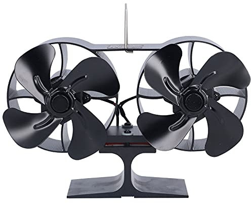 YUKOFE Head Stove Fan Heat Powered 8 Blade Fans Log Burner Wood Mini Furnace