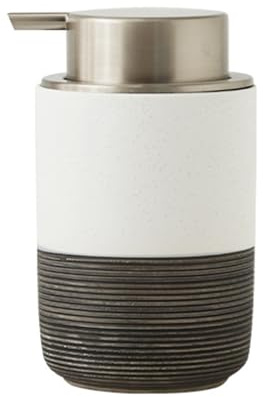 ASIAD Japanisch Schaumseifenspender Aus Keramik, Schaumseifenspender mit Goldener Pumpe, Handschaumspender, für Barthroom-Küche-,Weiß