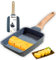 IPEA Padella per Tamagoyaki Omelette Giapponese Antiaderente - per Induzione e Gas - 21 cm - Padella in Alluminio Anti Aderente Per Frittata, Crepes, Pancake, Uova - Squadrata - Manico Super Comfort