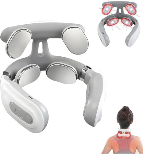 Vitality Magic Pro 2.0 - Massaggiatore cervicale con calore, attivazione muscolare profonda, 6 modalità, 15 intensità, mani libere, design ergonomico, rilassamento silenzioso