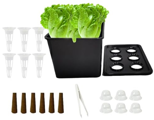 Hydroponisches Anzuchtset – Pflanzenzuchtausrüstung, komplettes Indoor-Hydrokultur-Pflanzset | Pflanzkasten für Salat, Gemüse, Obst, Blumen, Balkon, Parterre, Hotel, Wohnung