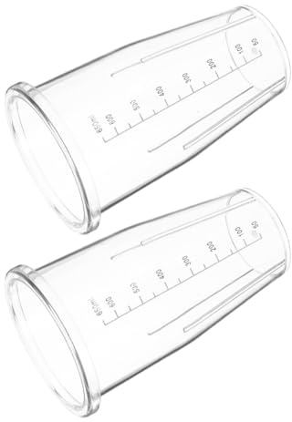 Vasos de Repuesto para Licuadora 650ml de PC con Escala, 2 Piezas | Recambio para Cocina, Diseño Graduado Preciso, Limpieza Fácil, Uso Versátil, Compatibilidad Amplia, Formato Doble