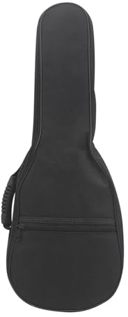 HUDFVIOI Gitarrväska 51 cm universell ukuleleväska, vattentät, Oxford-tyg, gitarrfodral med framficka, gitarraxelväska, gitarrdelar och tillbehör för klassiska gitarrer, svart, En Storlek, En stil