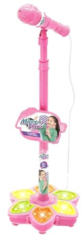 Microfono Giocattolo per Bambini Macchina Cantante Senza Fili con Colorate | Microfono Bambini Con Supporto per Bambini Feste Compleanno Casa Scuola Eventi Vacanze Palcoscenico di