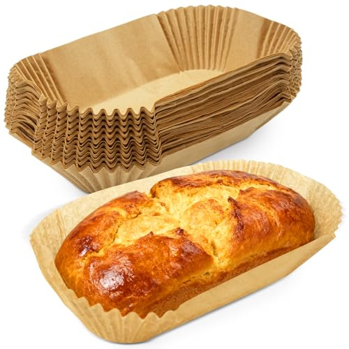 Seuqhck Loaf Pan Parchment Liners, 200 Pack Non-Stick Bread Pan Liners, Disposable Loaf Pans Paper for Baking Bread, Cookies, Toasts, Cakes, Home 19 x 8.9 cm