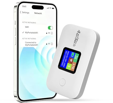 5G Mobile WiFi Router, Portable WiFi Router SIM Card Hotspot, Pocket Sized Travel WiFi 5G/4G+ Hotspot,Ultra-Fast Internet up to 300 Mbps, Support 10 Devices for Travel & Remote Work