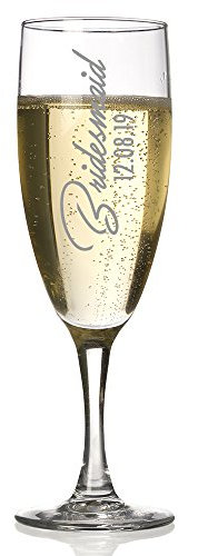Personalised Champagne Flute CF5, Bridesmaids Gift, Bridal Party Gifts, Prosecco Glass