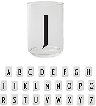 Design Letters Persönliches Trinkgläser (A-Z) 350 Ml | Ideal als Wassergläser, Longdrinkgläser, Eiskaffee Gläser | Dekorative Wassergläser | Spülmaschinenfest | Ideal Geschenke für frauen, männer