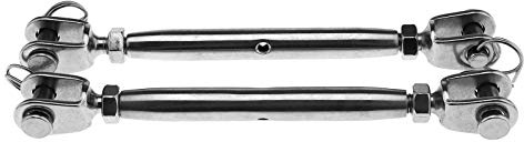 OTOTEC 2 Piece Stainless Steel Rigging Screw Jaw 8mm Closed Body Jaw Turnbuckle Thread