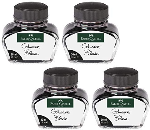 Faber-Castell Tintenglas (4X 30 ml, Schwarz)
