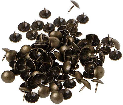 Merriway BH07246 Têtes de tapissier Bronze 9,5 mm Diamètre 15 mm Longueur du clou Doré