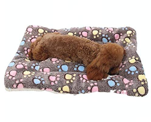 Vejaoo Mjuk och varm flanell varm filt, tjock hundfilt kattmatta XZ006 (61 x 41 CM, kaffe)