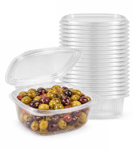 VIRSUS Vaschette ovali in Pet Scatola da 120 vaschette Trasparenti 250cc con Coperchio Unito. Contenitori con Chiusura ermetica