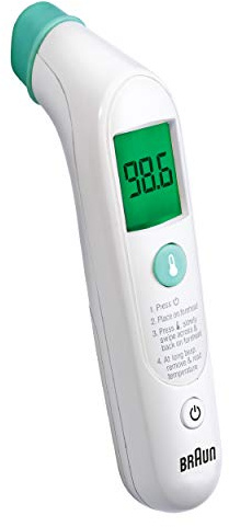 Braun TempleSwipe Digital Thermometer with Color-Coded Temperature Guidance