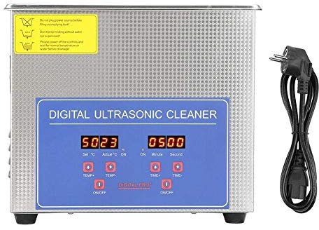 3L Nettoyeur à Ultrasons Professionnel Appareil, Nettoyeur à Ultrasons avec Minuterie numérique avec Ajuster l'heure et la température pour Bijoux Colliers Lunettes Dentures Montres Étanches
