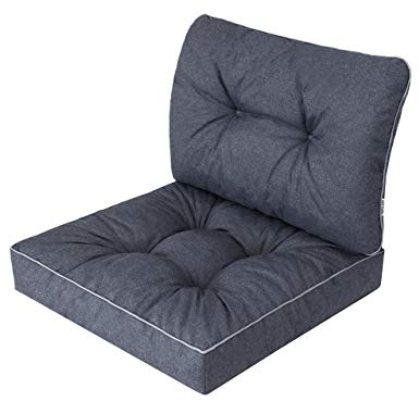 Bjird Gartenkissen Sitzauflage auf Gartenmöbel, Rattan, Gartenpolster Polsterauflagen auf Rataanmöbel,Kissen für Rattansessel - Navyblau - 50x50x40