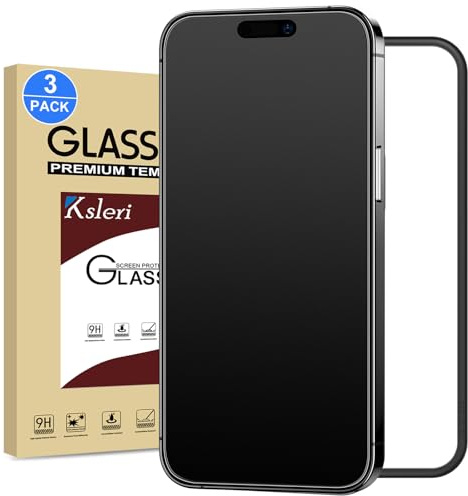 Ksleri 3 Stück Matt Schutzfolie für iPhone 14 Pro Max für Panzerglas, 9H Hartglas 2.5D Matte Screen Protector (2022 6,7 Zoll) | 9H Matts Schutzglas Displayschutz Folie, Anti Reflex & Anti-Fingerabdruck, Blendschutz, Einfache Installationshilfe