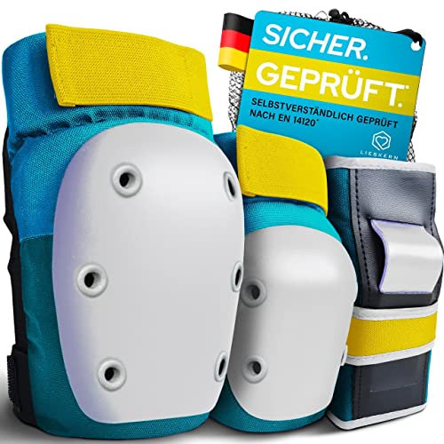 Skate Protektoren Set für Erwachsene & Kinder [unisex] - Ideal für Inliner, Skateboard, Scooter - Schoner Inliner Erwachsene Knieschoner Inliner Schoner Erwachsene Schoner Set Erwachsene