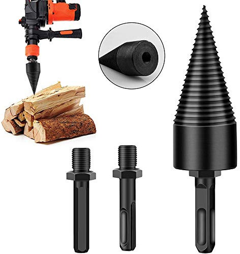 Heavy Duty Wood Splitter Drill Bit - 32MM Log Splitting Bit for Electric Drill