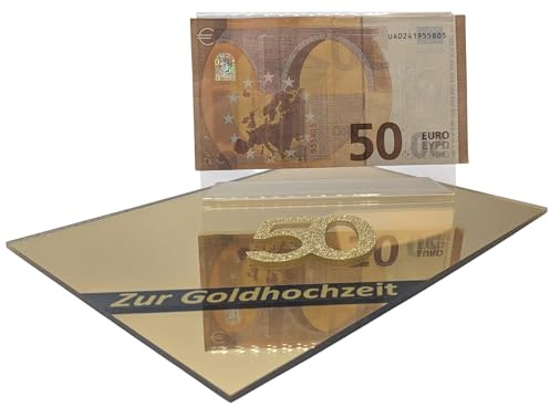 Geschenk für Goldene Hochzeit | Geldgeschenk | Hochzeit Geschenke Geld | Geldgeschenk Hochzeit personalisiert (Goldene Hochzeit 03)