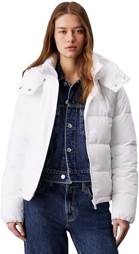 Calvin Klein Damen Pufferjacke Matte Short Puffer mit Kapuze
