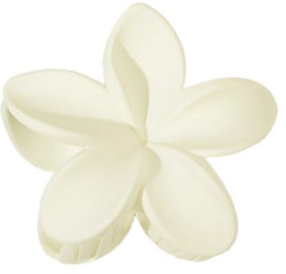 1 Stück Damen Blumen Haarklammern Blumenhaarnadel Haarspangen Haarclips Krallenclip Rutschfeste Kunststoff Haarnadel Kopfbedeckung Haarschmuck für Frauen Mädchen für Tägliches Tragen,Weiß