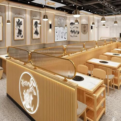 XLIHAWY Trennwände Aus Eisen Für Essbereiche, Restaurantarbeitsplatten Trennwände Aus Glas, Halb-Sichtschutz Stehender Sichtschutz(30x80cm/11.8x31.5in)