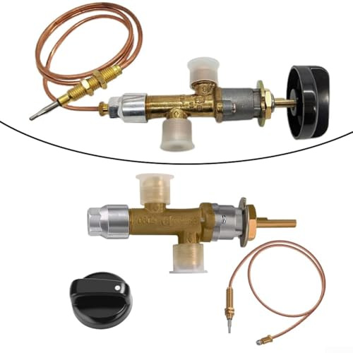 Ersatz-Gas-Terrassenheizung Thermoelement-Sensor, Kippschalter Hauptsteuerventil, Ventilkomponenten-Set, Thermoelement-Steuerventil-Sensor Ersatz-Gas-Terrassenheizung Thermoelement-Sensor