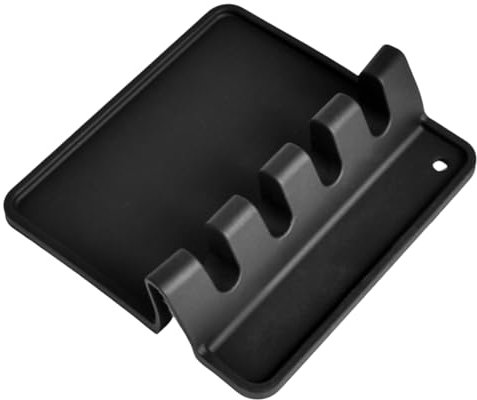 Repose Ustensiles De Cuisine En Silicone, Repose Cuillère Cuisine Noir, Pose Cuillère Cuisine, Porte Ustensiles Cuisine Noir, Sans Bpa, Kitchen Repos Ustensile, Pour Louche, Spatule, Pince, Fourchette