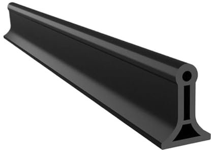 BAOPENB Nassraum Bodenbarriere Badezimmer-Wasserstopper, Duschbarriere, Türschwelle, wasserblockierendes Waschbecken, spritzwassergeschützt, biegsame Silikon-Dichtung, Dammbarriere(Black,30cm)