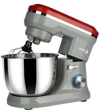 FAGOR Robot de cuisine 5L 1000W Rouge et Gris avec ligne Chrome FG110