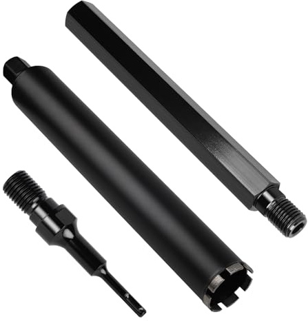 CPROSP 1¼ tum UNC diamantborr med kärnborrsförlängning 400 mm och SDS Plus-adapter, kärnborrkronsats, borrkrona 68 mm, kärnborr för borrning i betong, stålbetong, murverk och sten