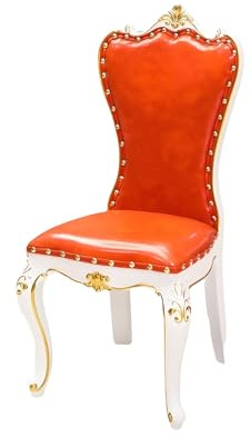 Niedriger Ledersessel, Couchtischhocker mit starker Tragfähigkeit und Rückenlehne, kleiner Retro-Sessel aus PU-Leder für Esszimmer, Garten, Schlafzimmer, Schrank, Sitzhöhe 27,56 Zoll, Weiß + Ora