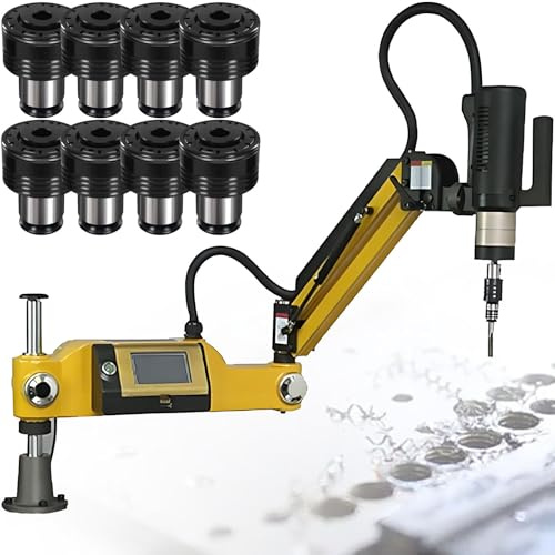 SHENGSHIYU Filettatrice per Tubi in PVC,Mandrini M3-M16,500mm Corsa,Braccio Antiruggine,600W,312 Giri/min,Raggio 1000mm,Filiera per Filettatura per Rame Ferro‌ Legno e Materiali Plastici‌