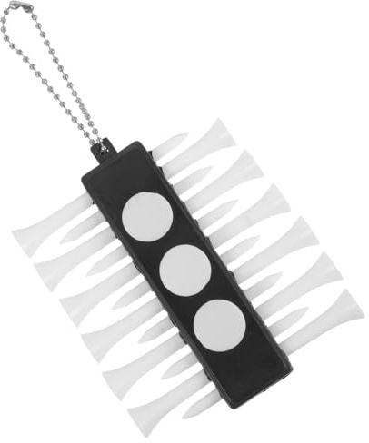 SOPOTUTU Kunststoff Golf Tee Halter mit Aufhängeschlaufe Tragbarer Golfball Organizer für Einfaches Tragen und Golfzubehör im Outdoor Einsatz