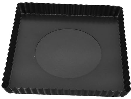 MAGICLULU Plat à Pizza Carré 21x21x2,5 Cm En Acier Au Carbone Antiadhésif Avec Fond Amovible, Moule à Tarte Profond Pour Four, Cuisson Uniforme, Pour Pizzas Maison Et Pâtisserie Diy
