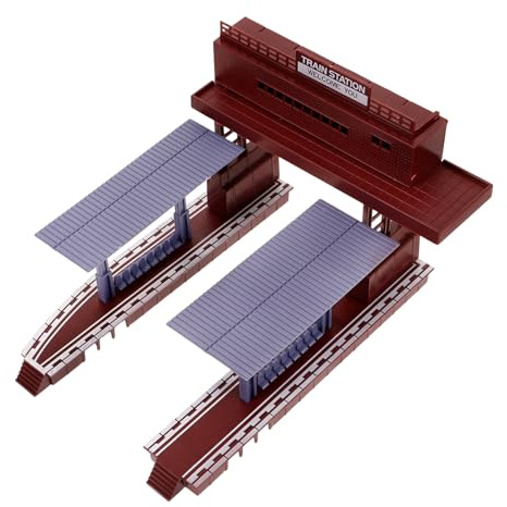 EPIGEIST Railway Station Platform Model Plastic Train Track Accessory for Boys and Girls Educational Pretend Playset Simulation Toy for Children’s Railway Games