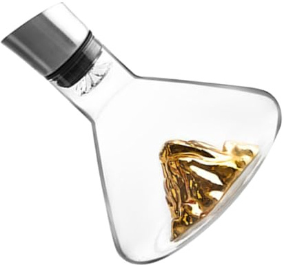 Veemoon Decanter per Vino in Cristallo 1500Ml Bocca Inclinata Design Semplice e Creativo Decantatore Portatile per Vino Rosso per Degustazioni e Intrattenimento a Casa