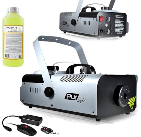 Machine à fumée Pro Méga SMOKE haute densité 1500W + Etrier de fix + 2 télécommandes NEWARK1500 +9L Liquide