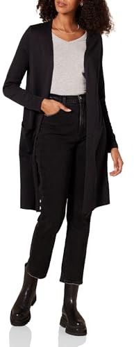 Amazon Essentials Women's Lightweight Longline Open-Front Long Sleeve Cardigan (Available in Plus Size)