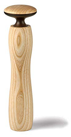 Legnoart Hércules - Molinillo de pimienta/sal de madera de fresno con molinillo de cerámica ajustable, grande