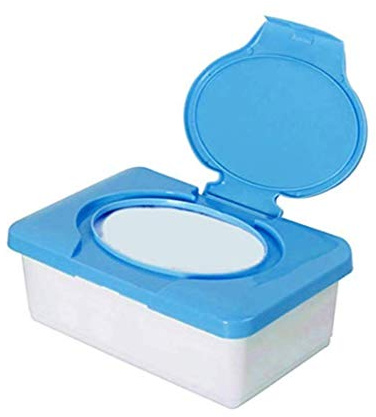 Feuchttücherbox für Babytücher, Spender, Kunststoff, Größe B Blau