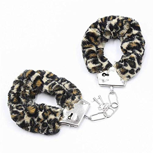 Handschellen Bondage Geschirr Sex sm Erotik Fesseln Plüsch Rollenspiel Zubehör,Handfessel Körperfesseln SM Fetisch Slave Cosplay sexspielzeug für Anfänger Paare Einstellbar (Leopard)