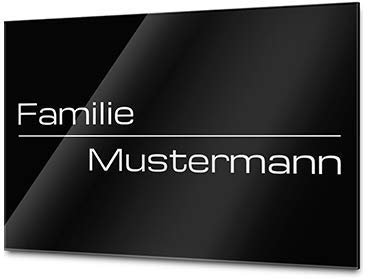 Türschilder mit Gravur in schwarz oder anthrazit | Namensschild Briefkastenschild aus Acrylglas - selbstklebend oder mit Bohrlöcher Klingelschild | Größe ab 5x2 cm