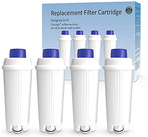 Somune Entwickelt für Delongie Kaffeemaschinen DLSC002, Delongie filter Filterpatrone Aktiv Kohle Weichspüler, Kompatibel mit Delongie ECAM, Esam, ETAM, BCO, EC (Weiß-4er)